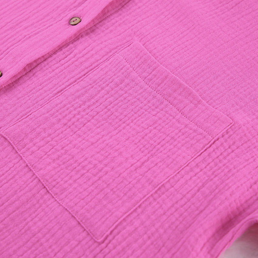 Shirt Crepe Cotton Pajamas Can Be Outer Wear Trousers Loose Two-piece Suit