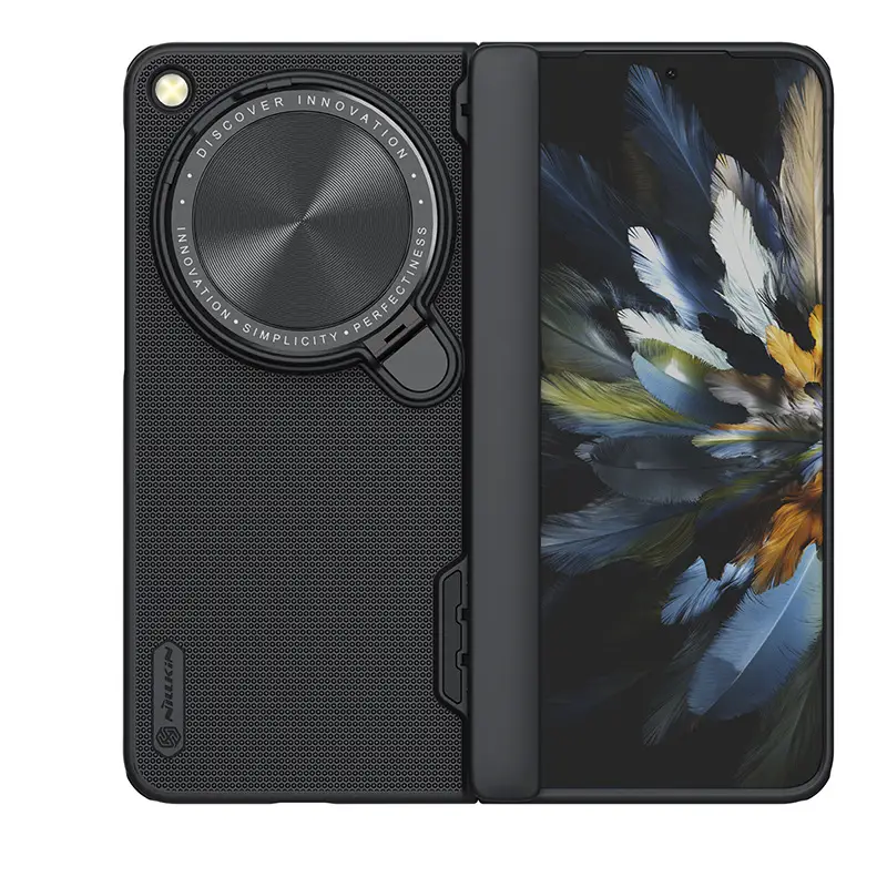 Applicable To One Plus Folding Phone Case Frosted Shield Lens Bracket Protective Case