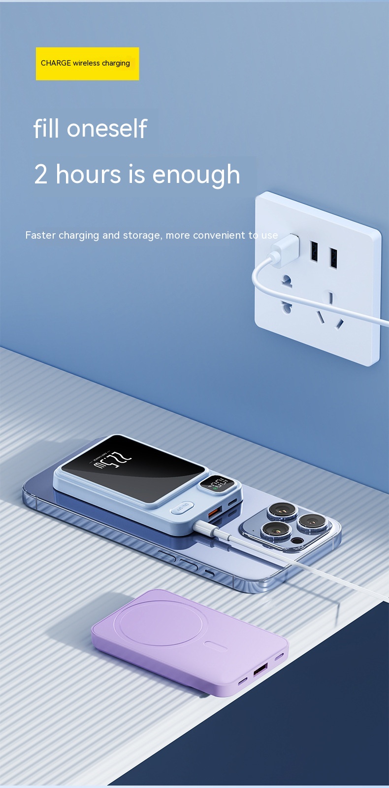 Magnetic Power Bank 20000 MA Large Capacity Fast Charging Mobile Power Gift 18