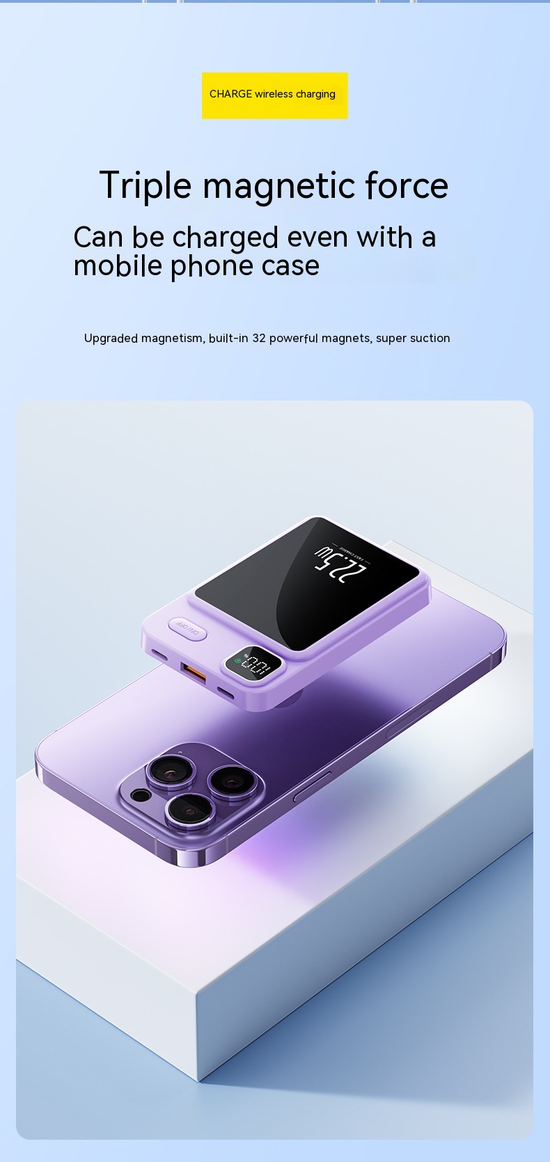 Magnetic Power Bank 20000 MA Large Capacity Fast Charging Mobile Power Gift 19