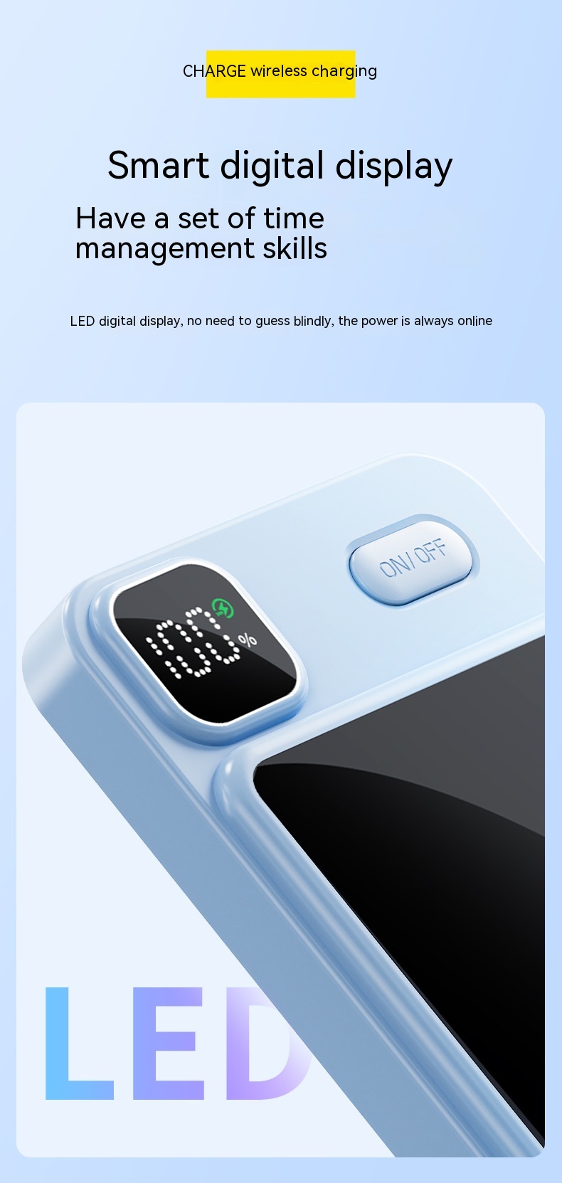 Magnetic Power Bank 20000 MA Large Capacity Fast Charging Mobile Power Gift 25