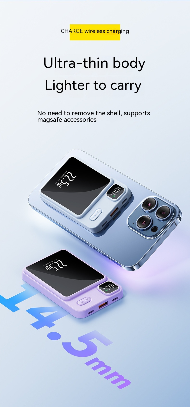 Magnetic Power Bank 20000 MA Large Capacity Fast Charging Mobile Power Gift 27