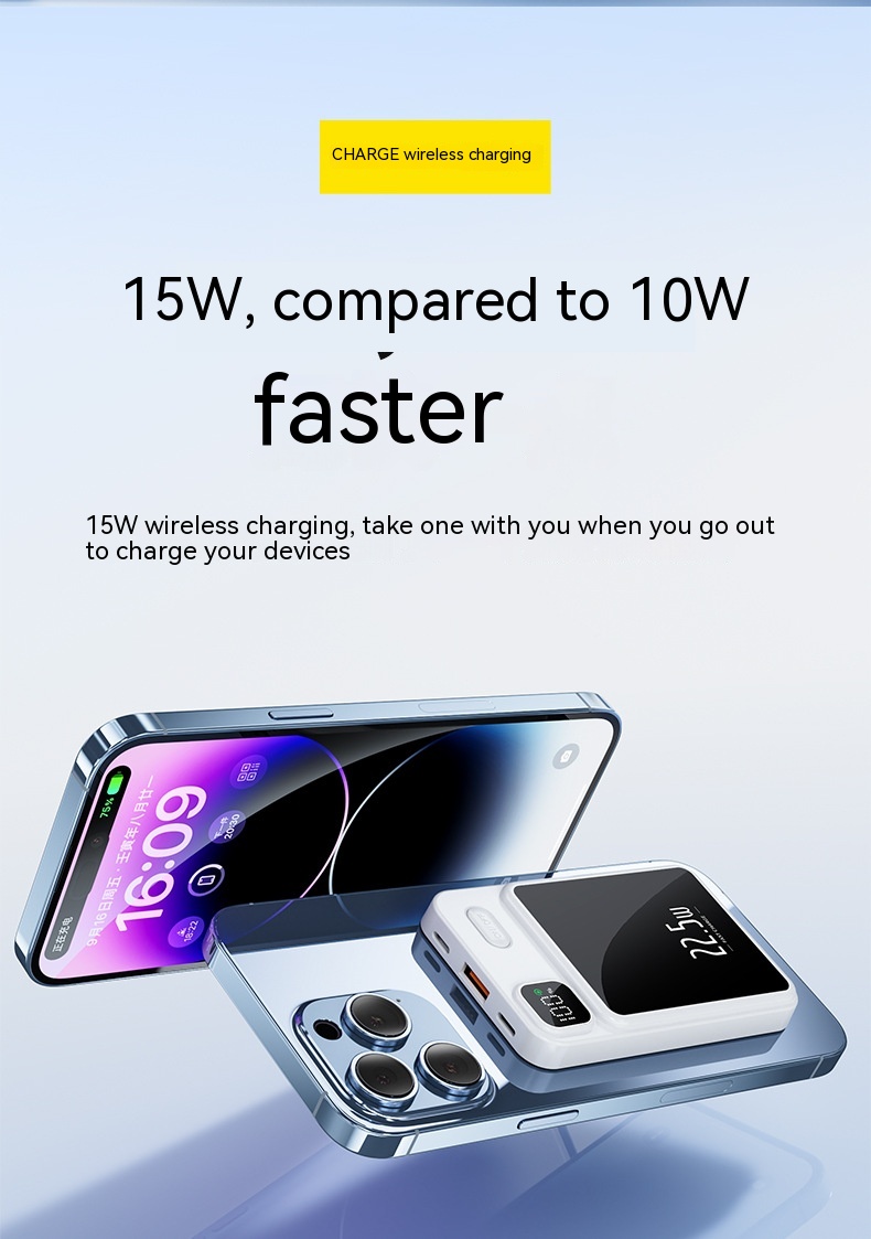 Magnetic Power Bank 20000 MA Large Capacity Fast Charging Mobile Power Gift 32