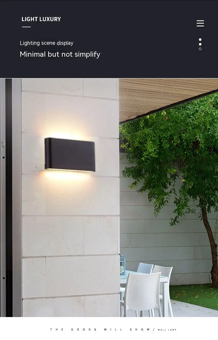 Simple LED Outdoor Waterproof Wall Lamp
