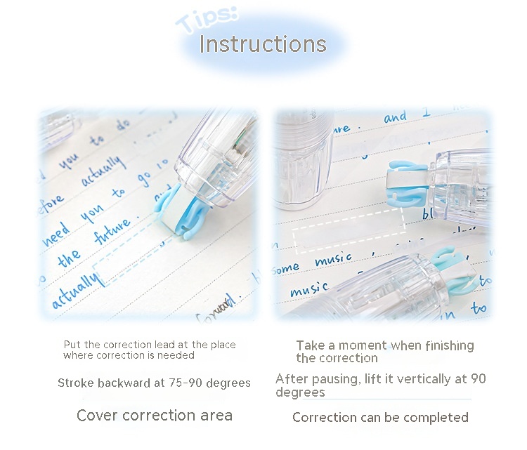 ICE Through Press Correction Tape Students Can Change Core Correction Tape