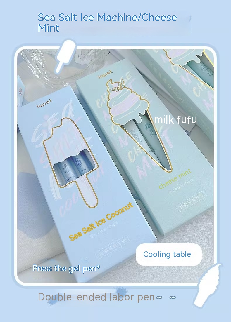 Learning Office Ice Cream Sponge Press Neutral Pen Double Headed Fluorescent - Image 7