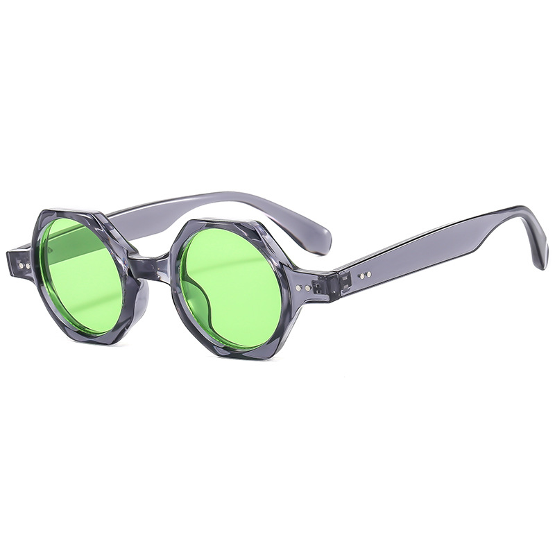 Title 11, Polygon Round Frame Personalized Sunglasses