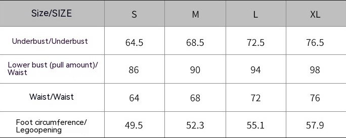 Size Chart for A.A.Y - Sports Bra Ice Silk Panty set Leopard Love