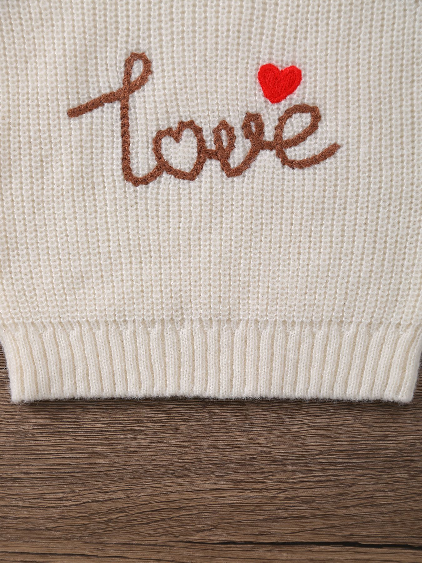 Infant Knitted Pullovers Alphabet Embroidery Warm Sweater
