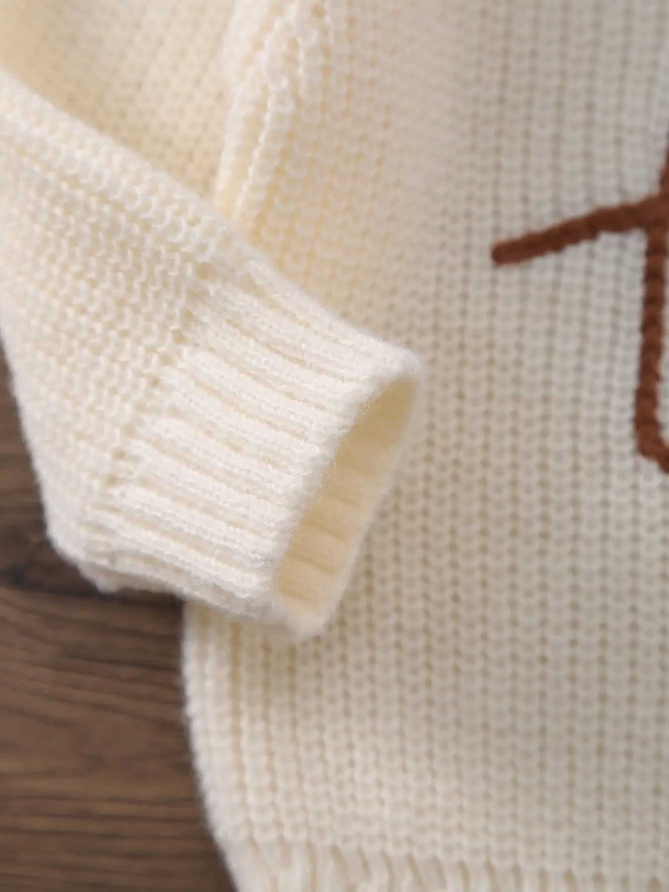 Infant Knitted Pullovers Alphabet Embroidery Warm Sweater