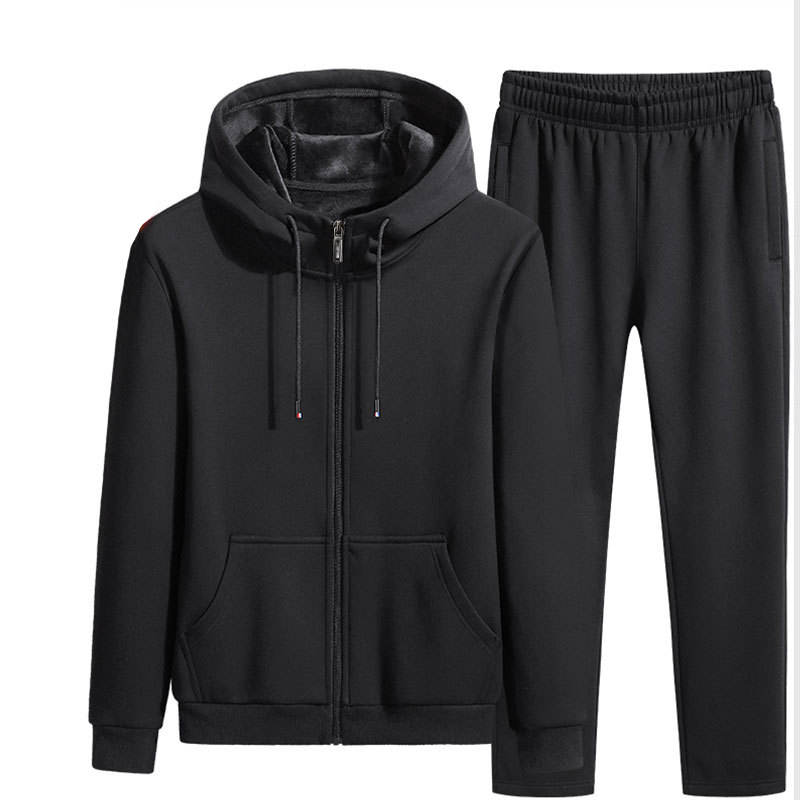 Title 5, Hooded Sweater Thickened Casual Two-piece Suit