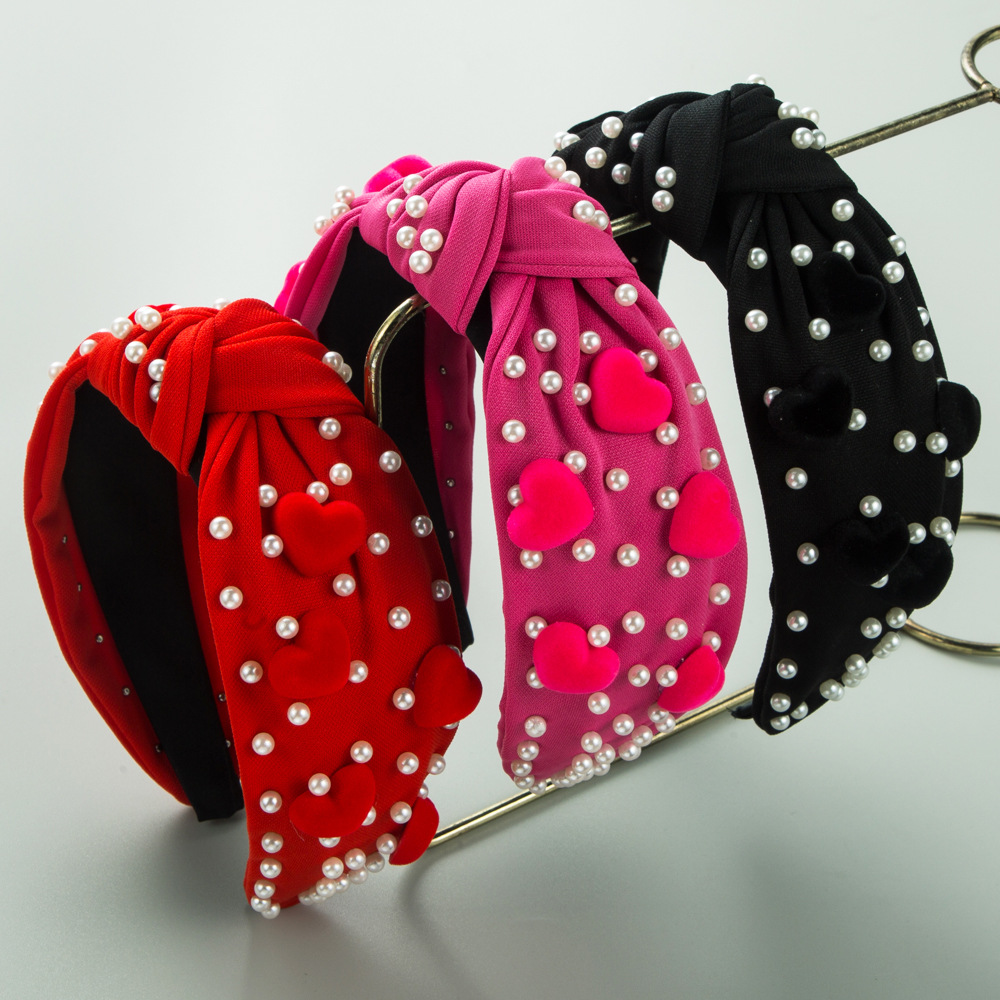 Love Accessories Pearl Valentine's Day Headband — foto 4