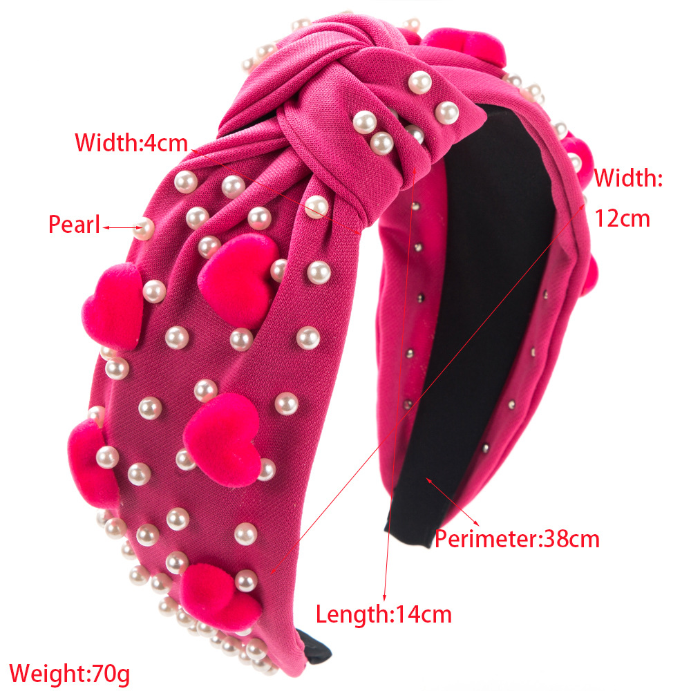 Love Accessories Pearl Valentine's Day Headband — foto 10