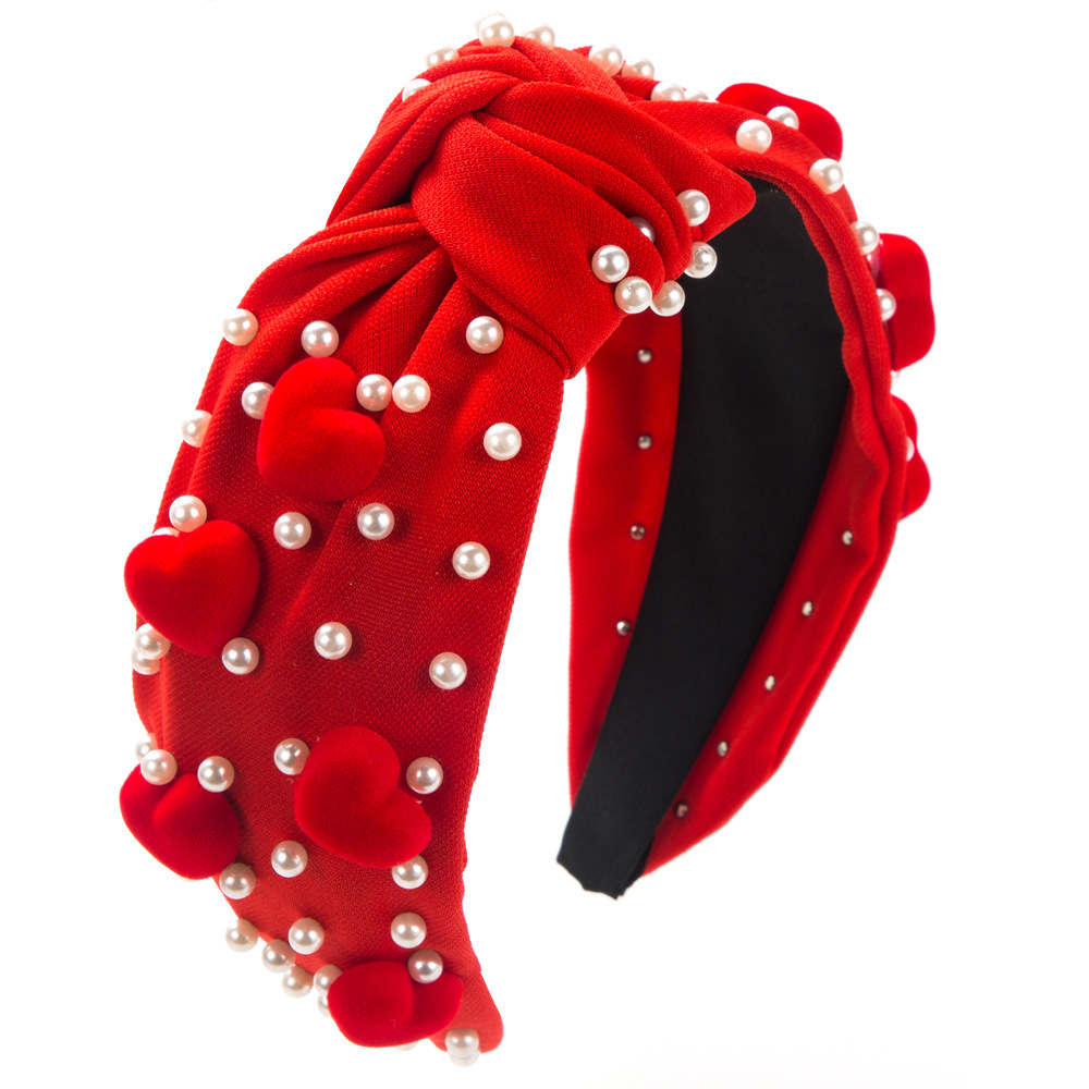Love Accessories Pearl Valentine's Day Headband — foto 6