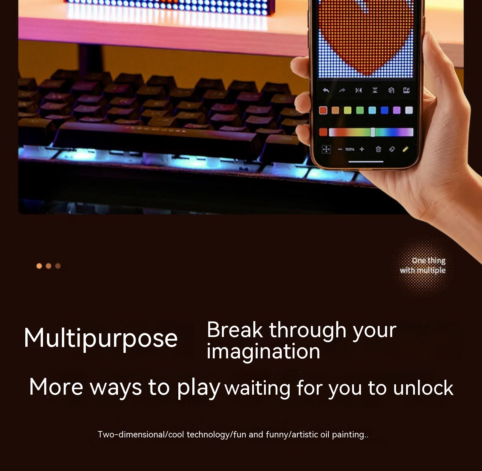 DIY Pixel Atmosphere Good Item Layout Night Light E-sports Decoration Table Lamp Desktop Creativity Atmosphere - Image 15