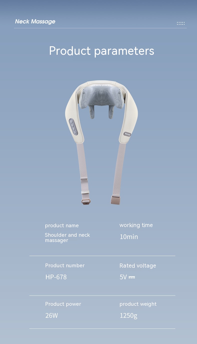 Shoulder And Neck Massage Instrument Neck Massager Neck Lifting Hot Compress Dredging Neck Trapezoid Muscle Clip Kneading — foto 9