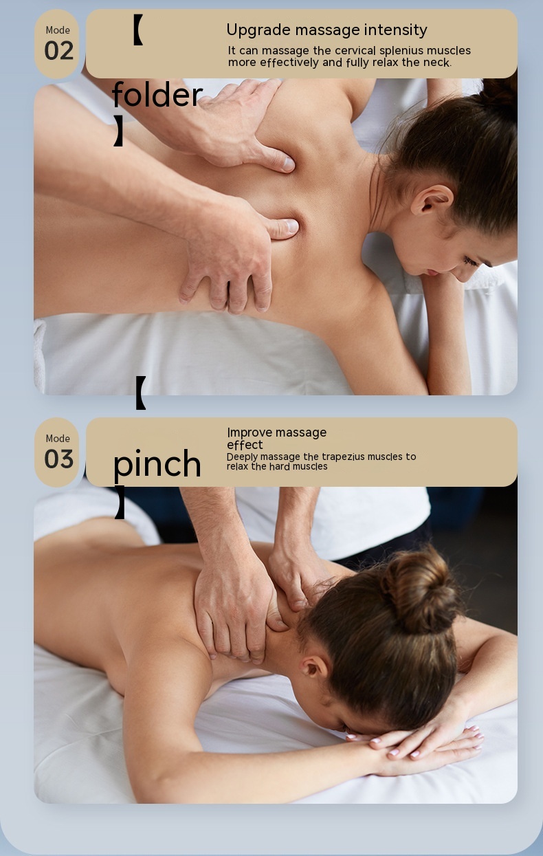Shoulder And Neck Massage Instrument Neck Massager Neck Lifting Hot Compress Dredging Neck Trapezoid Muscle Clip Kneading — foto 8