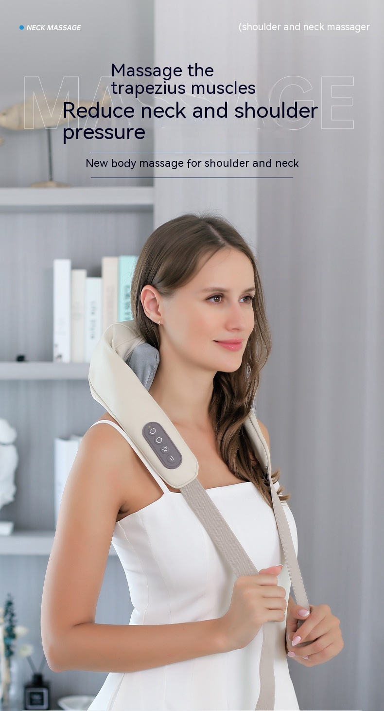 Shoulder And Neck Massage Instrument Neck Massager Neck Lifting Hot Compress Dredging Neck Trapezoid Muscle Clip Kneading — foto 26