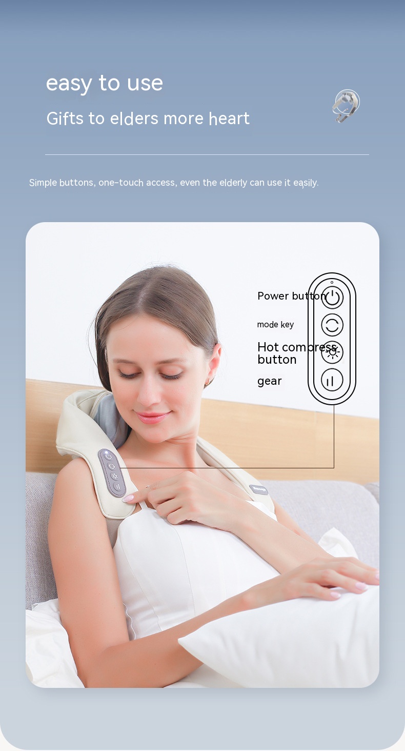 Shoulder And Neck Massage Instrument Neck Massager Neck Lifting Hot Compress Dredging Neck Trapezoid Muscle Clip Kneading — foto 12