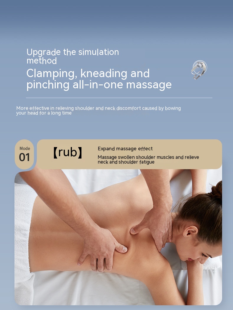 Shoulder And Neck Massage Instrument Neck Massager Neck Lifting Hot Compress Dredging Neck Trapezoid Muscle Clip Kneading — foto 10