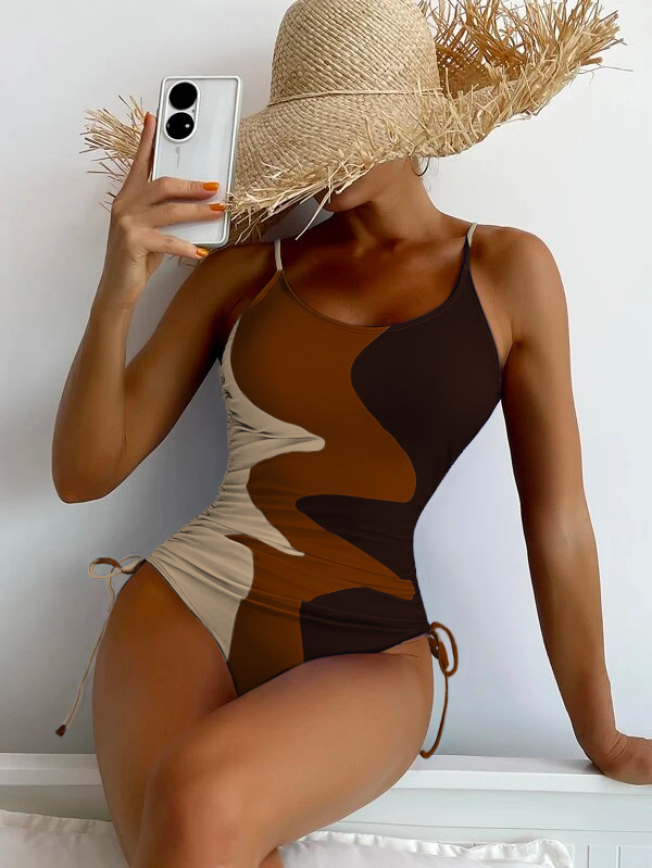 Swimsuit One-piece Sleeveless Fixed Swimming Trunks