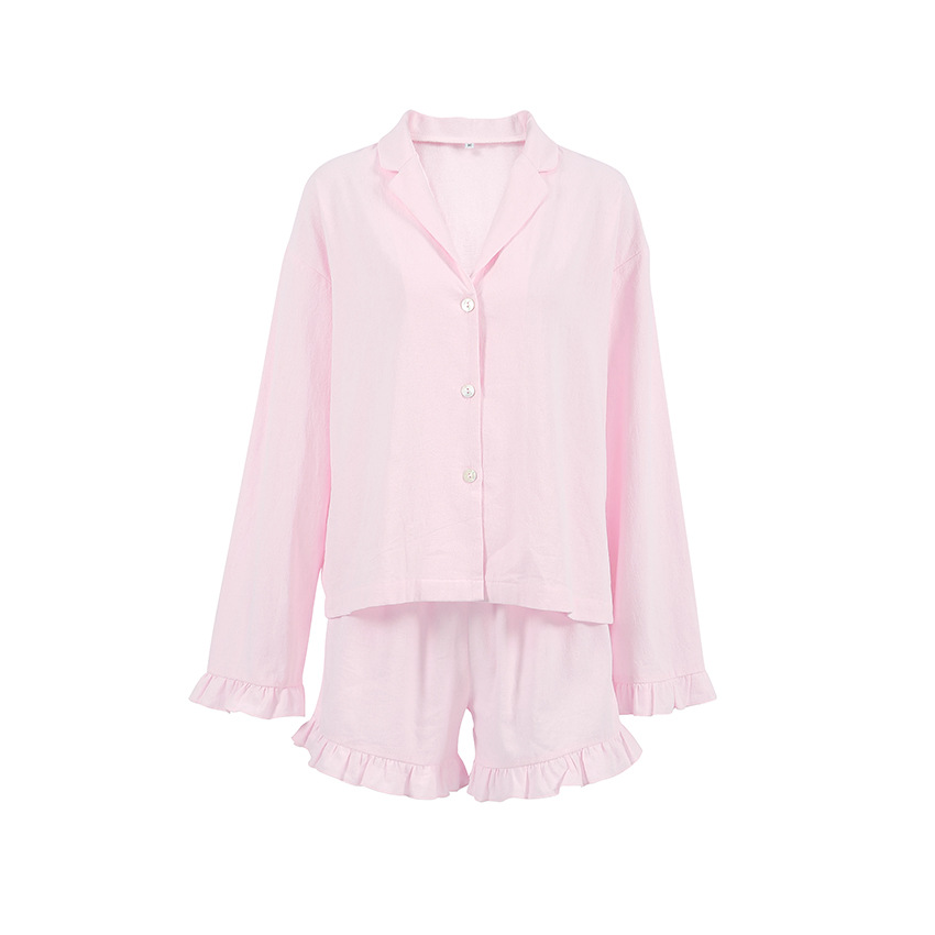 Title 7, Cute Fashion Long Sleeve Shorts Ruffled Pajamas...