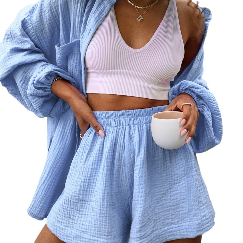 Title 5, Cotton Pajamas Two-piece Loose Casual And Comfo...