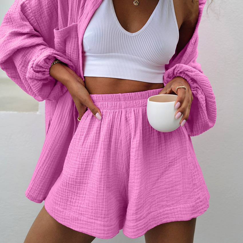 Title 7, Cotton Pajamas Two-piece Loose Casual And Comfo...