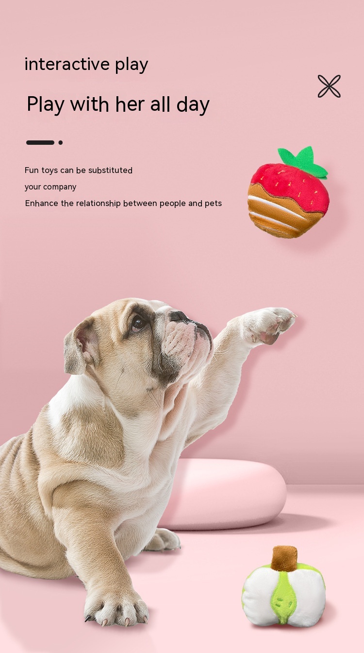 Title 3, Jouet pour chien fraise chocolat, résistant et ...