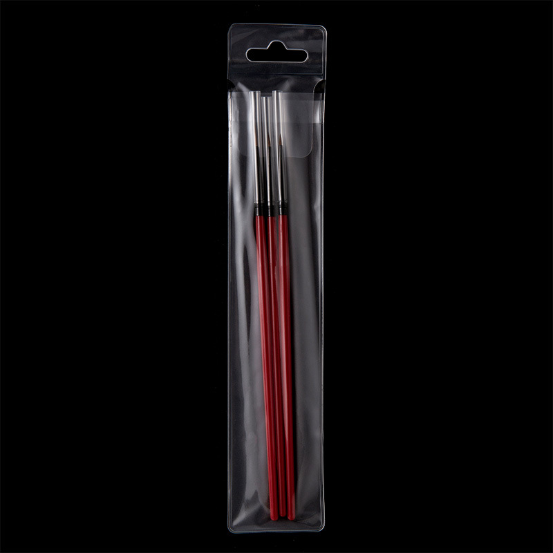 3 PCs Manicure Line Drawing Pen Red Pen Painted Hook Flower Pen
