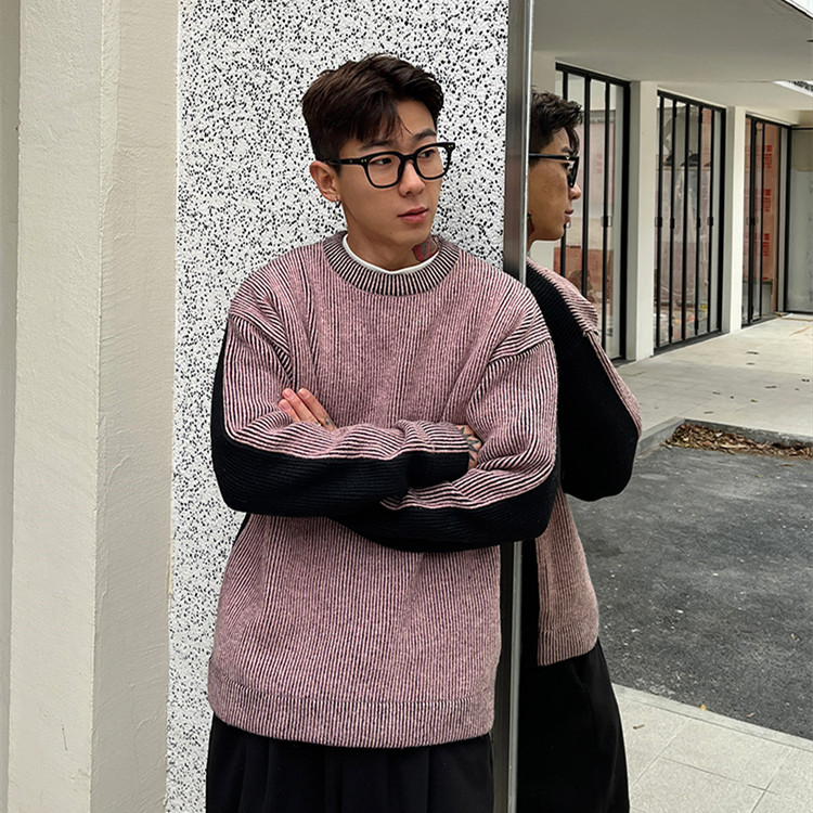 Men's Fashion Casual Round Neck Pullover Sweater