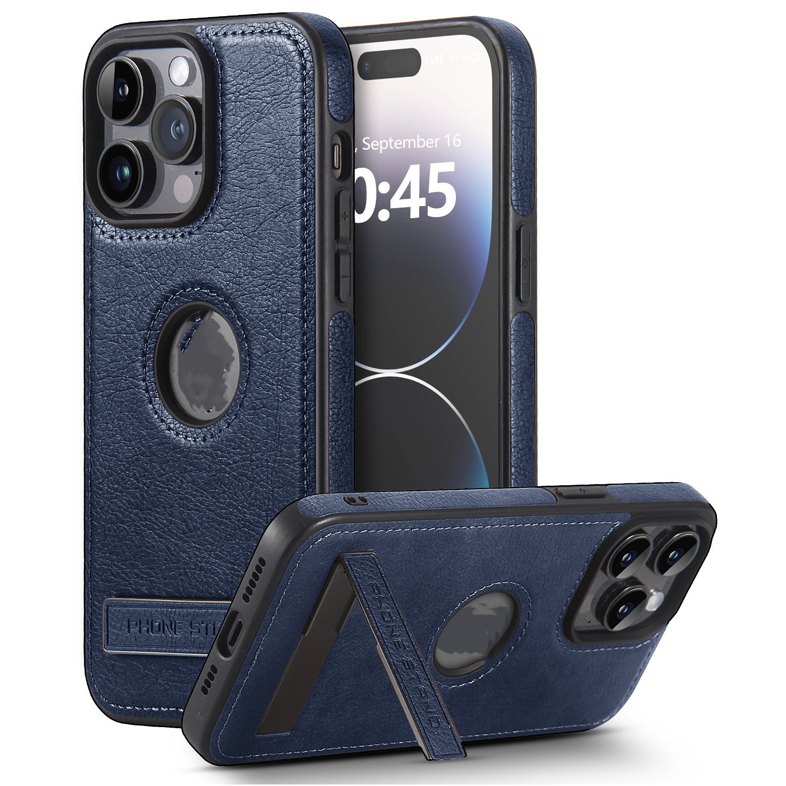Leather Pattern Bracket Phone Case Drop-resistant — view 5