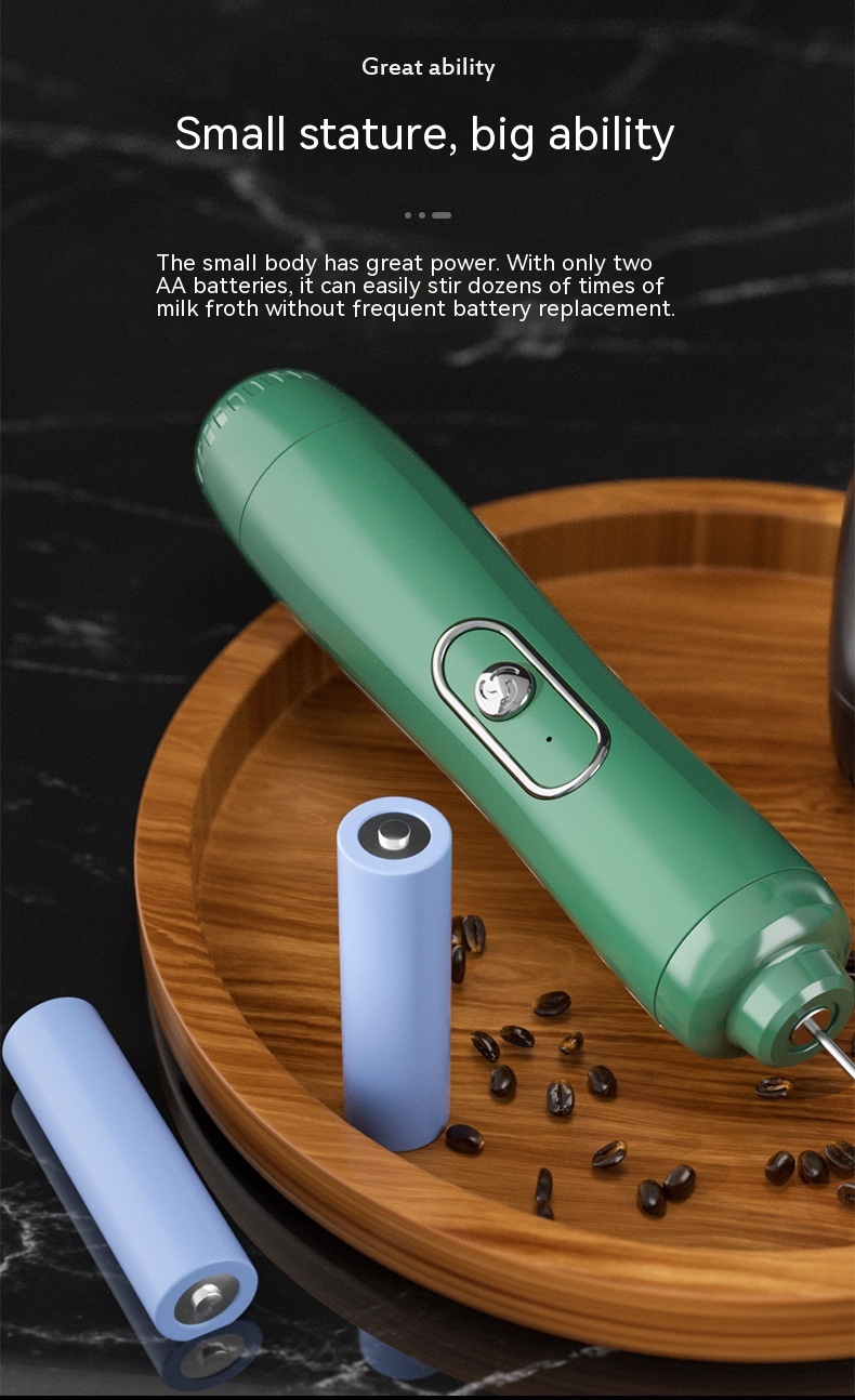 Milk Frother Egg Beater Coffee Frother Household Electric Milk Stirring Battery Handheld Blender — foto 19