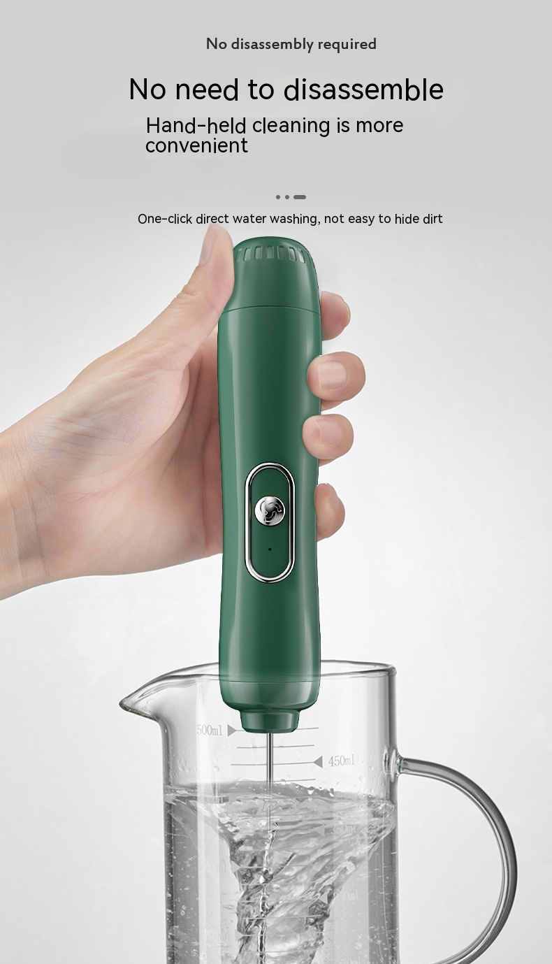 Milk Frother Egg Beater Coffee Frother Household Electric Milk Stirring Battery Handheld Blender — foto 17