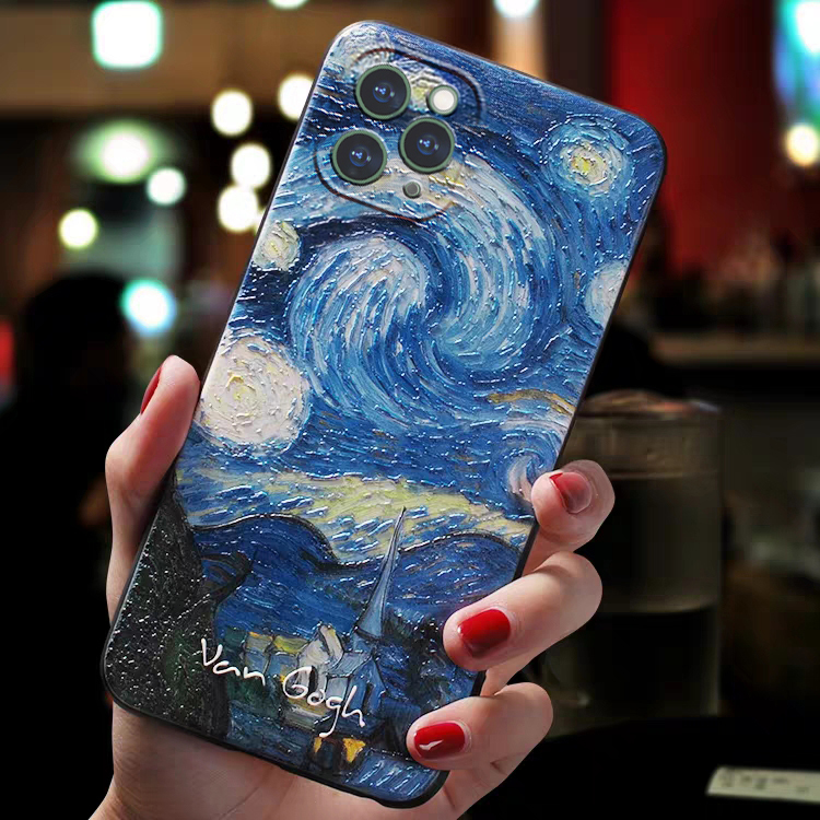 Title 2, Van Gogh Starry Sky Mobile Phone 3D Soft Case. ...