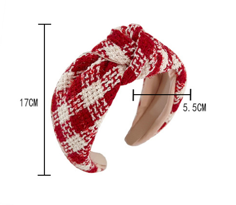 Christmas Red Series Wide Brim Hair Pressing Knot In The Middle Headband — foto 20