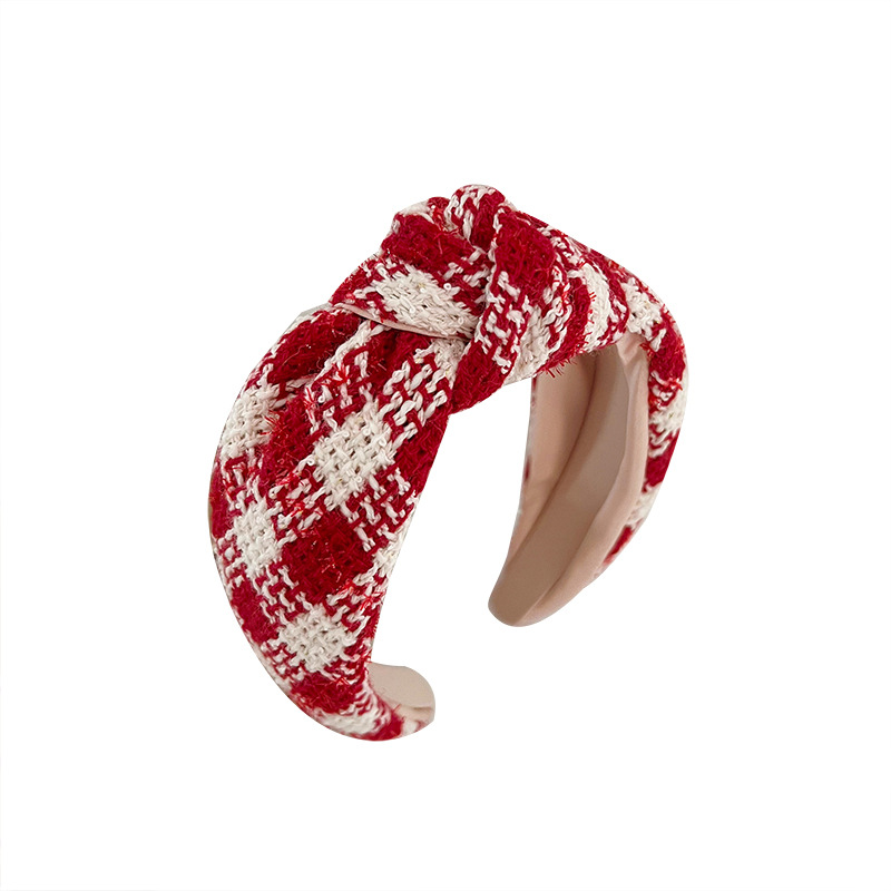 Christmas Red Series Wide Brim Hair Pressing Knot In The Middle Headband — foto 4