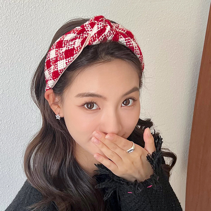 Christmas Red Series Wide Brim Hair Pressing Knot In The Middle Headband — foto 16