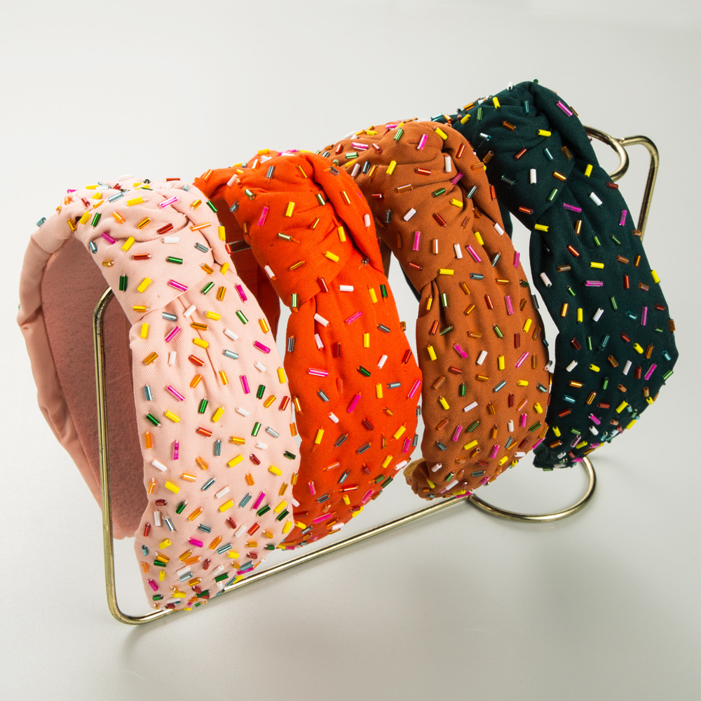 Fashion Hand-stitched Glass Tube Headband Temperament — foto 9