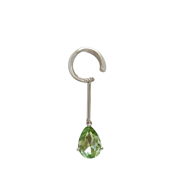 Water Drop Shape Gem Non-piercing Ear Clip
