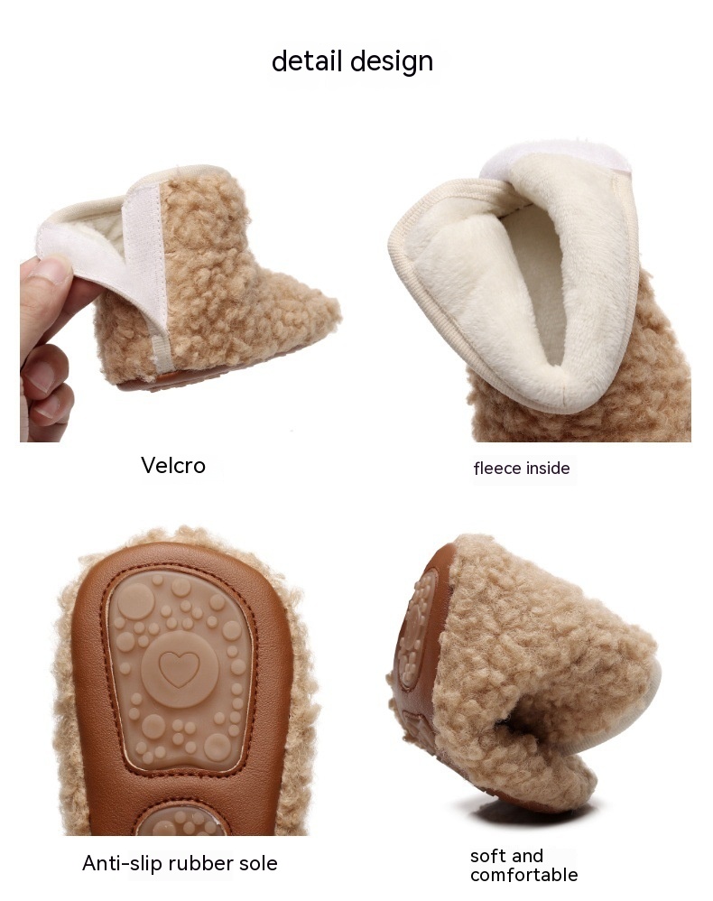 Baby Toddler Fleece-lined Cotton Boots Thermal Baby Shoes — foto 3