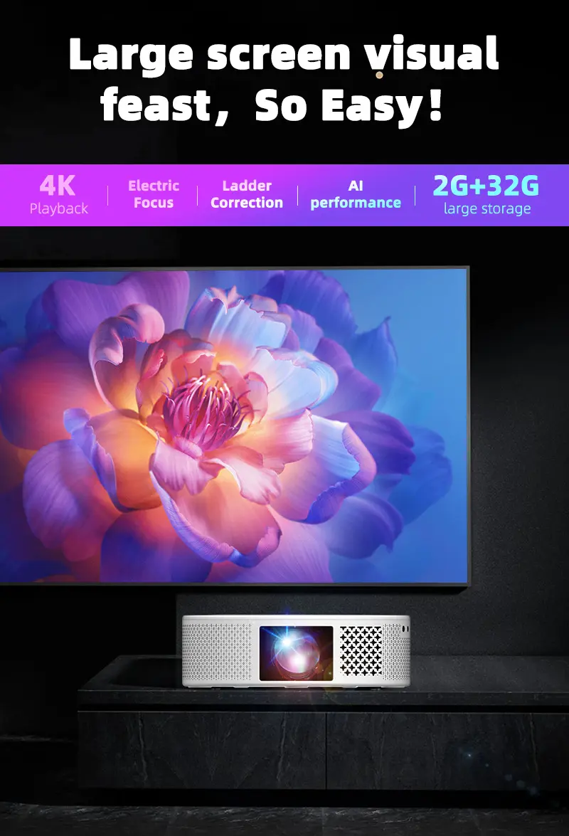 Projector Home Office Mobile Phone Wireless HD