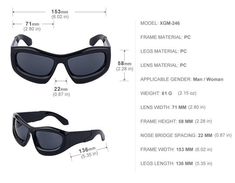 Title 1, Outdoor Riding Special-shaped Frame Sunglasses