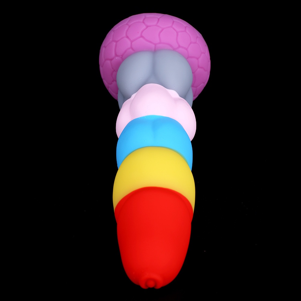 Rainbow Prisoner Dragon Liquid Silicone Eggless Penile 10