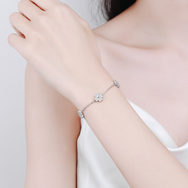 S925 Sterling Silver Bracelet Women's Versatile Pork Belly