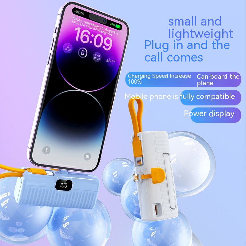 Power Bank Compact Portable Capsule Power Bank 16