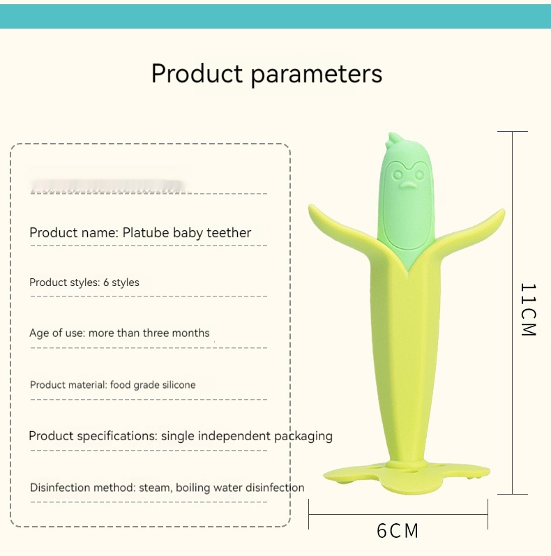 Title 1, Baby 3D banaan maïs fruit siliconen tandvlees t...