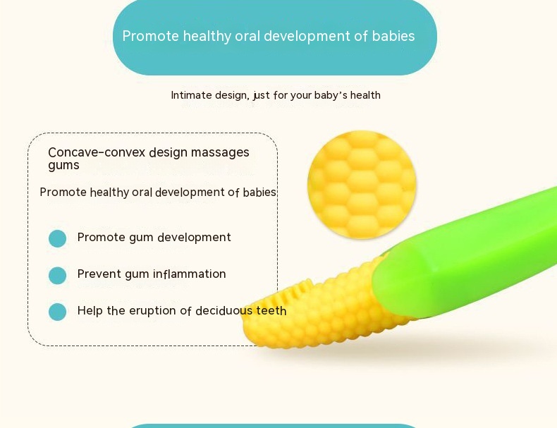 Title 3, Baby 3D banaan maïs fruit siliconen tandvlees t...