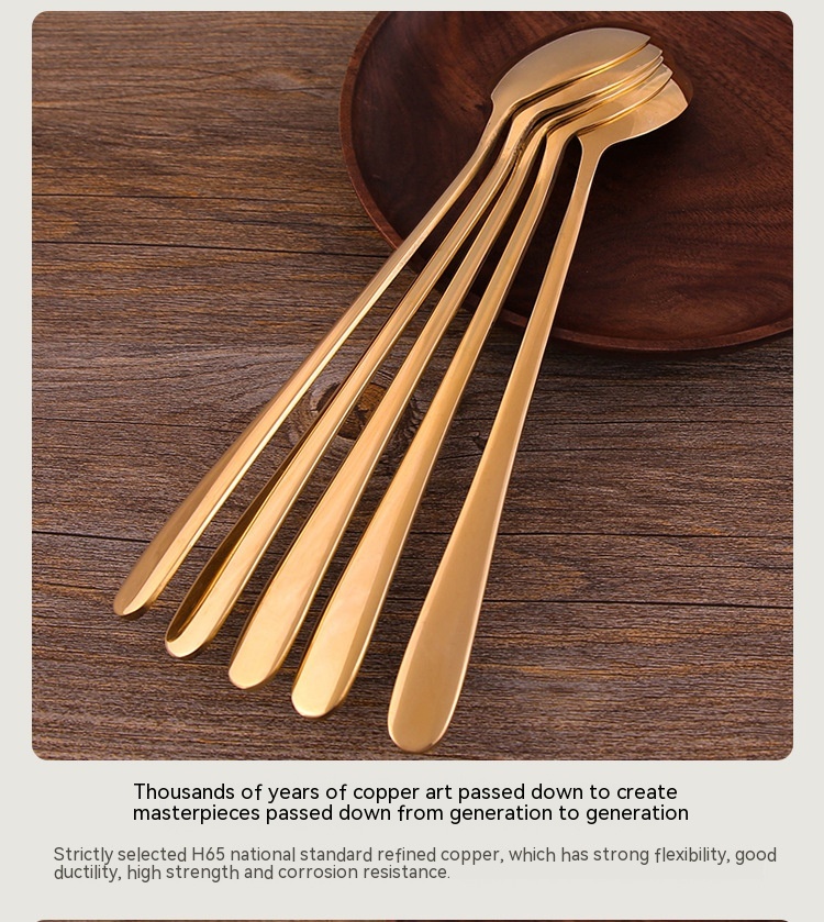 Title 6, Pure Copper Spoon Supplement Copper Tableware E...