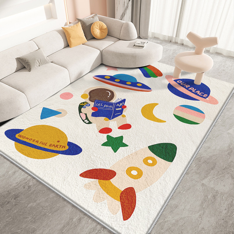 2401200300010329200 - Cartoon Carpet Wear-resistant Bedroom Bedside Blanket